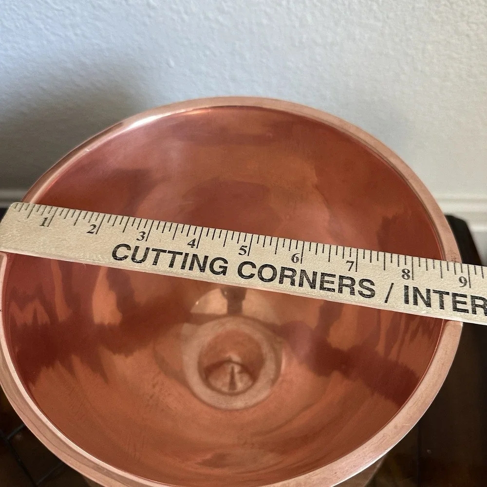Vintage O.D.I. Spun Solid Copper Mixing Bowl 9